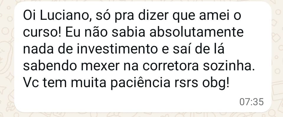 Feedback de aluno no WhatsApp 3